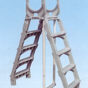 Grey moulded Swing up safety Ladder